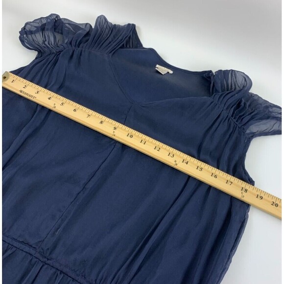 Sundance Silk Slip Dress Cap Sleeves Drawstring Midi Lined Sheer Womens Medium - Picture 15 of 16